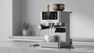 AIRMSEN Espresso Machines with Burr Grinder, 20 Bar, Milk Frother Steam Wand, Stainless St product view