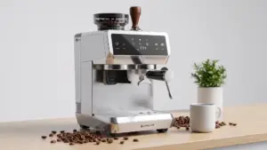 AMZCHEF Espresso Machine With Grinder, 190℉-201℉ Temp Control Coffee machine with 44 Grind product view