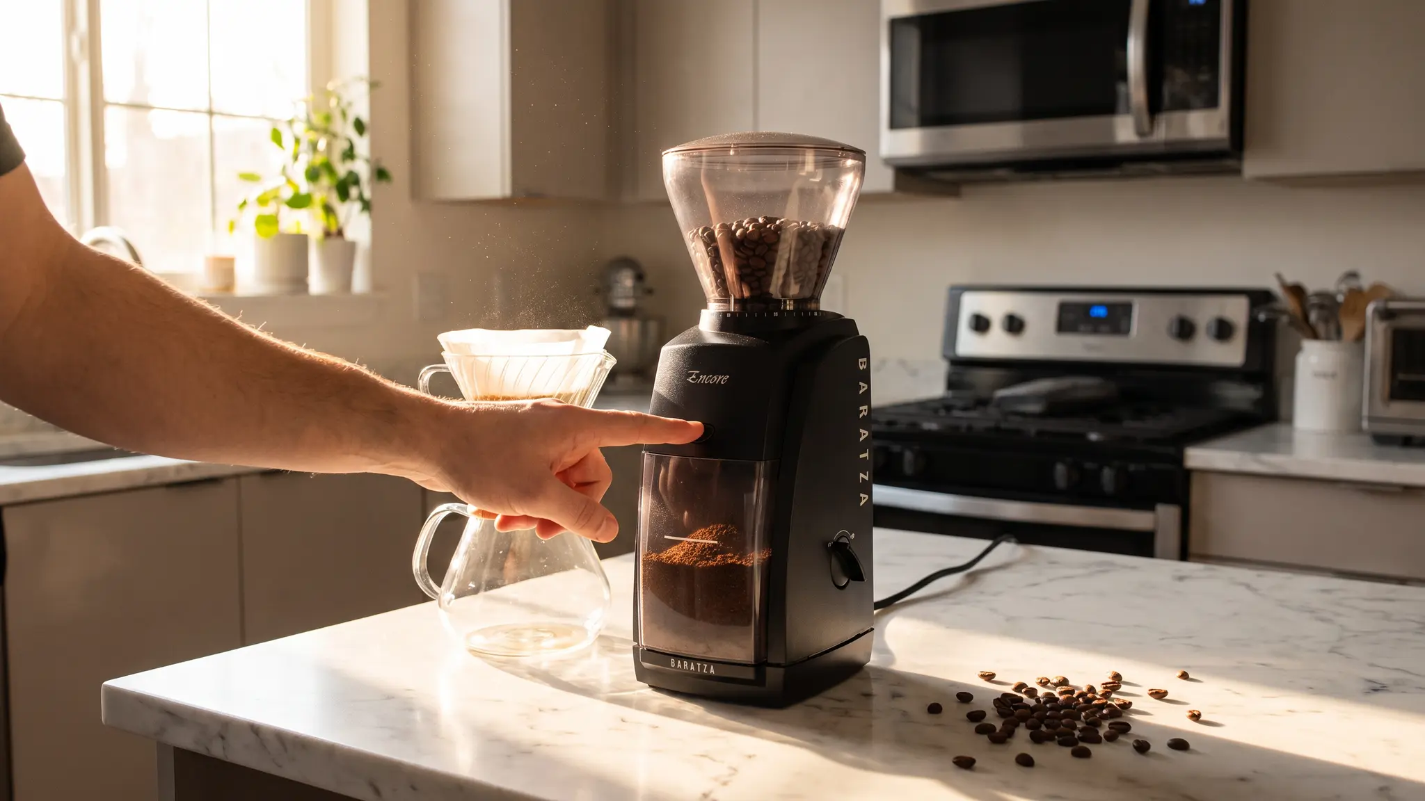 Baratza Encore Review 2026 - Grind Consistency and Value 2 Baratza Encore coffee workflow