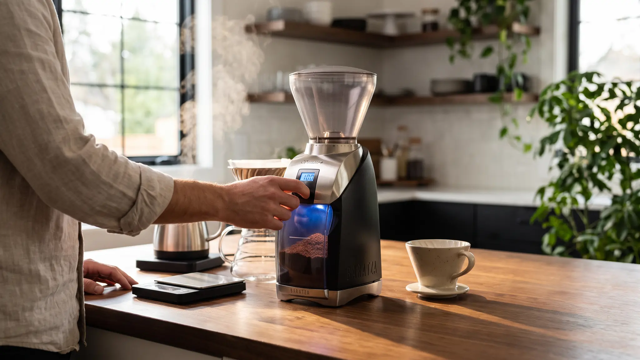 Baratza Virtuoso Plus Review 2026 - Grind Consistency and Timer 2 Baratza Virtuoso Plus coffee workflow