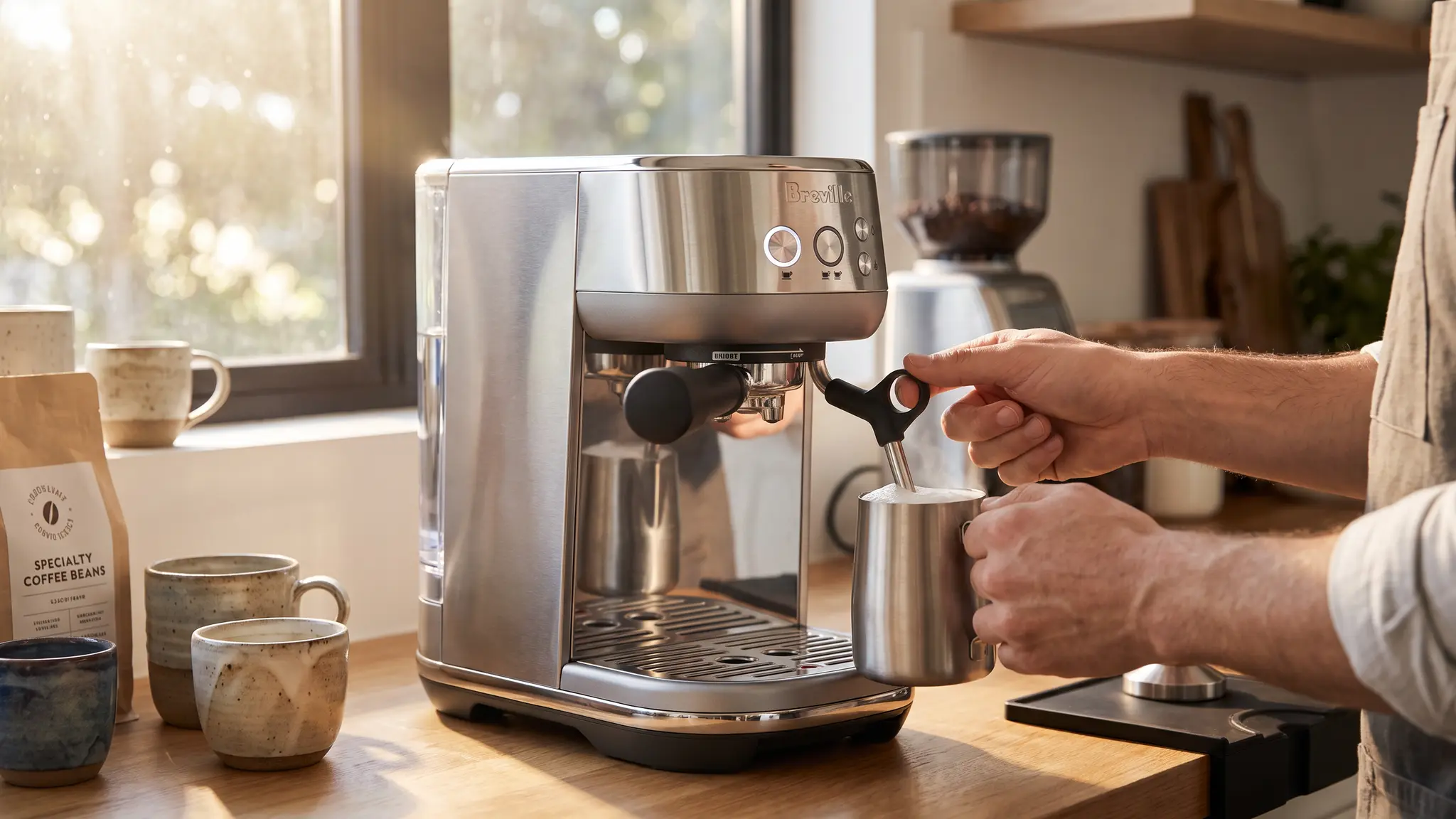 Breville Bambino BES450 Review 2026 - Footprint and Workflow 2 Breville Bambino BES450 coffee workflow