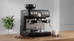 Breville BES870BTR Barista Express Espresso Machine, Black Truffle | Craft café-quality es product view