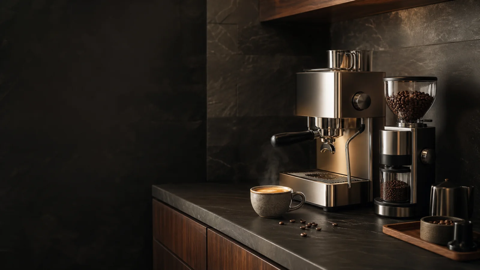 Premium espresso machine and coffee grinder