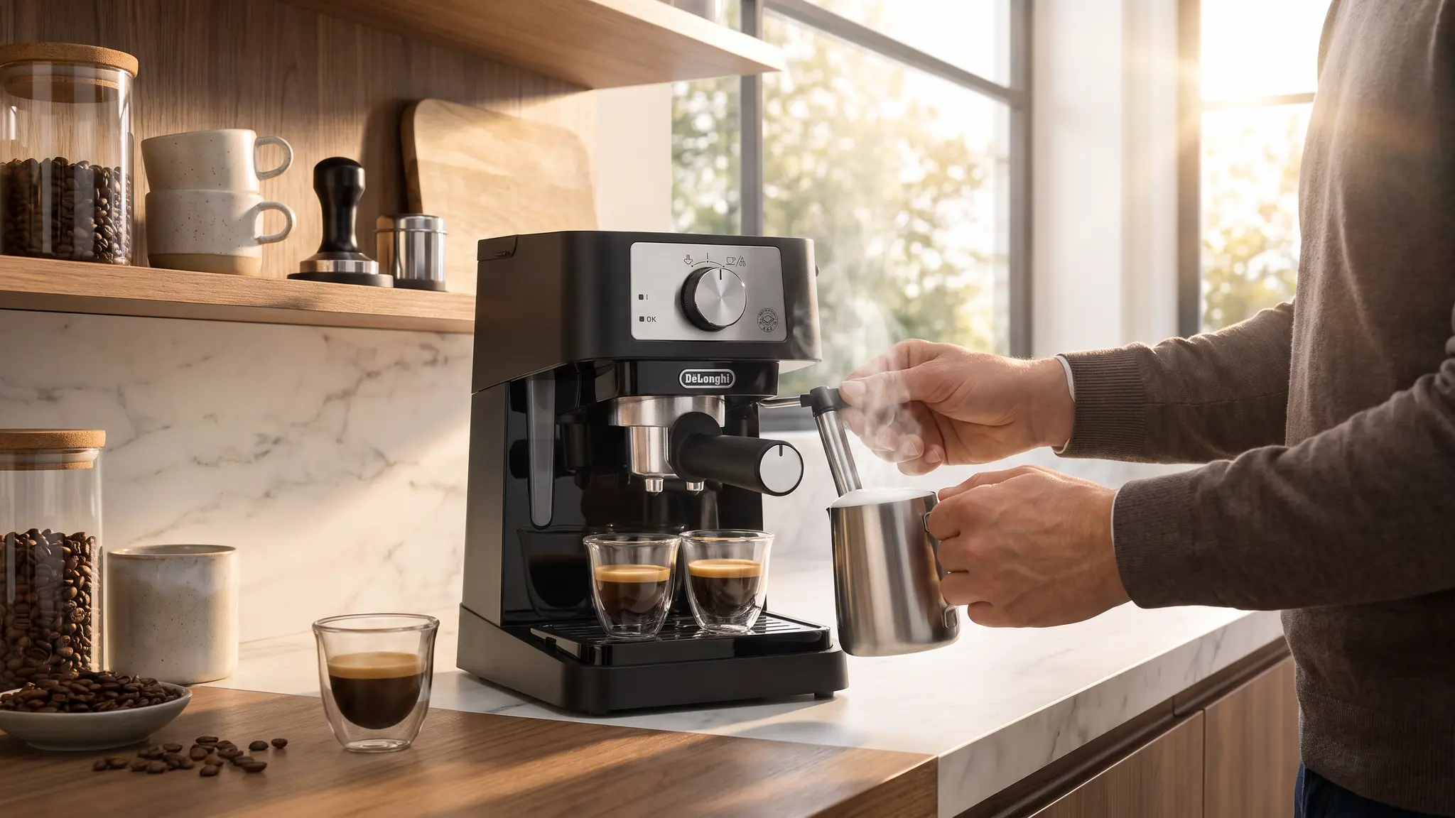 De'Longhi Stilosa coffee workflow
