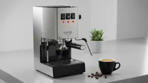 Gaggia RI9380/46 E24 Espresso Machine, Brushed Stainless Steel product view