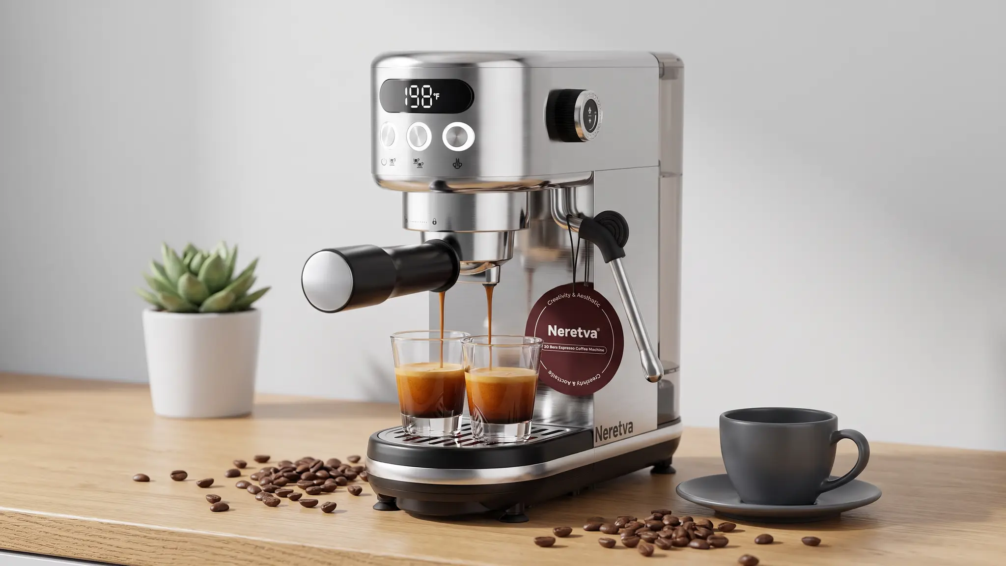 Neretva 20 Bar Espresso Machine Review 2026 - Steam and Footprint 1 Neretva 20 Bar Espresso Machine product view