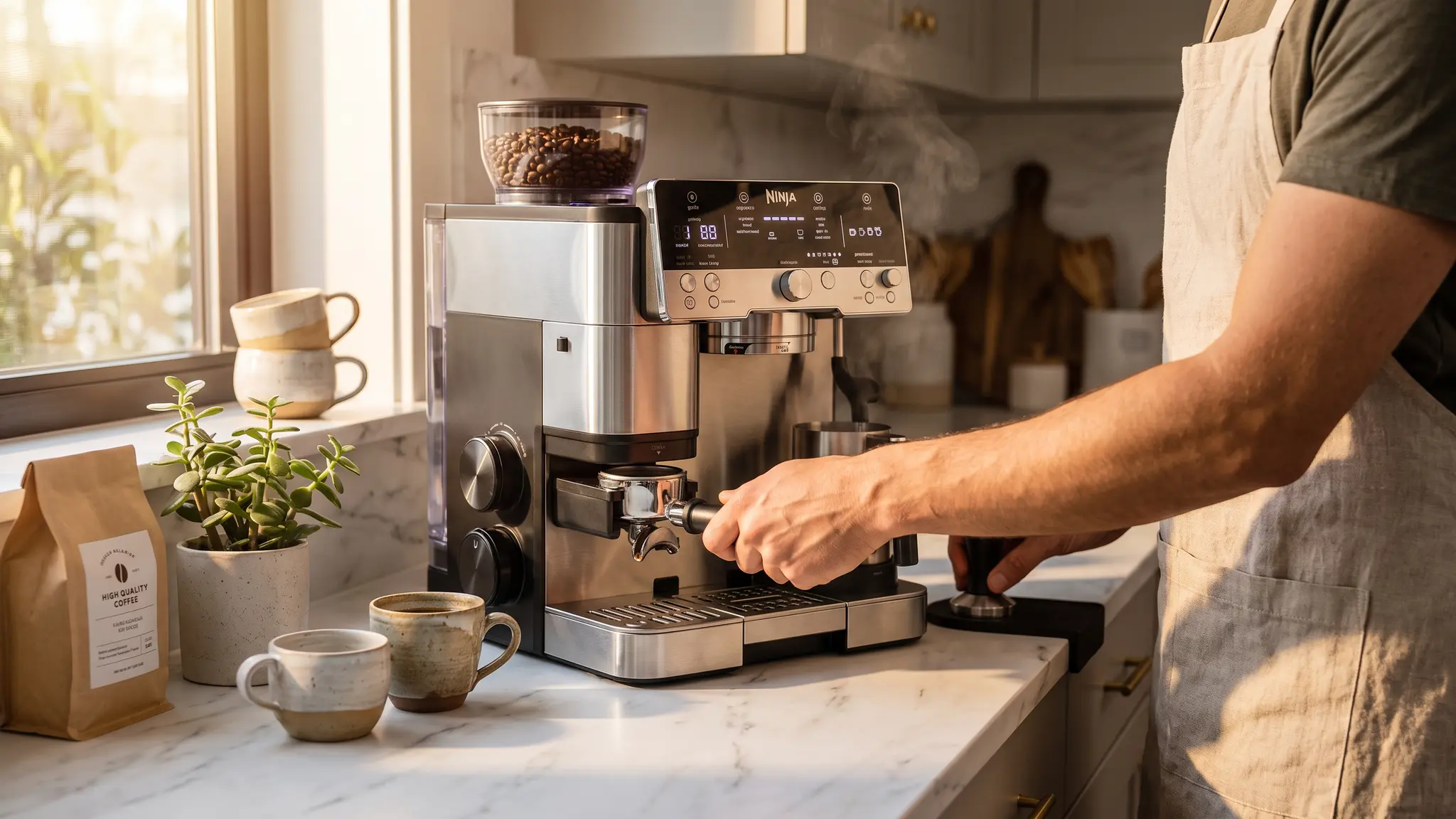 Ninja Luxe Cafe Premier Review 2026 - Versatile Brewing Workflow 2 Ninja Luxe Cafe Premier coffee workflow